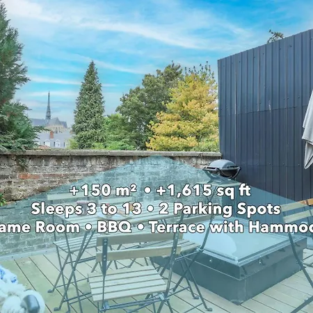 Grande Amienoise Hyper-centre, 2 Parkings, Terrasse, Vue, Bbq, Hamac, Salle De Jeux